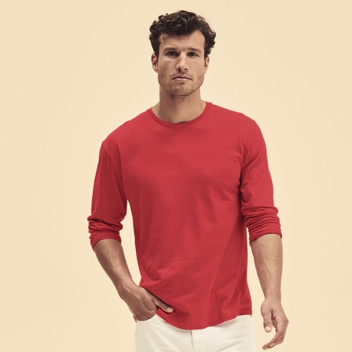 FRUIT OF THE LOOM - T-Shirt Adulto Colorata Iconic Long Sleeve T (1330)